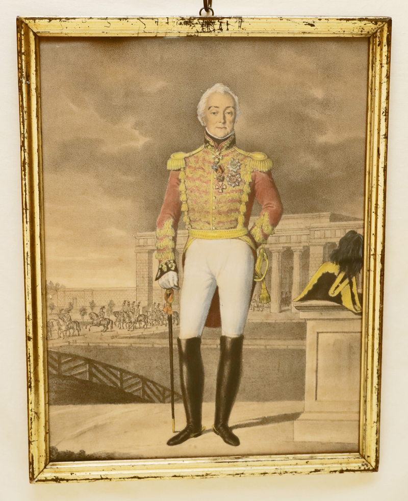Lithographie Prinz Hohenzollern Josef Lanzedelli