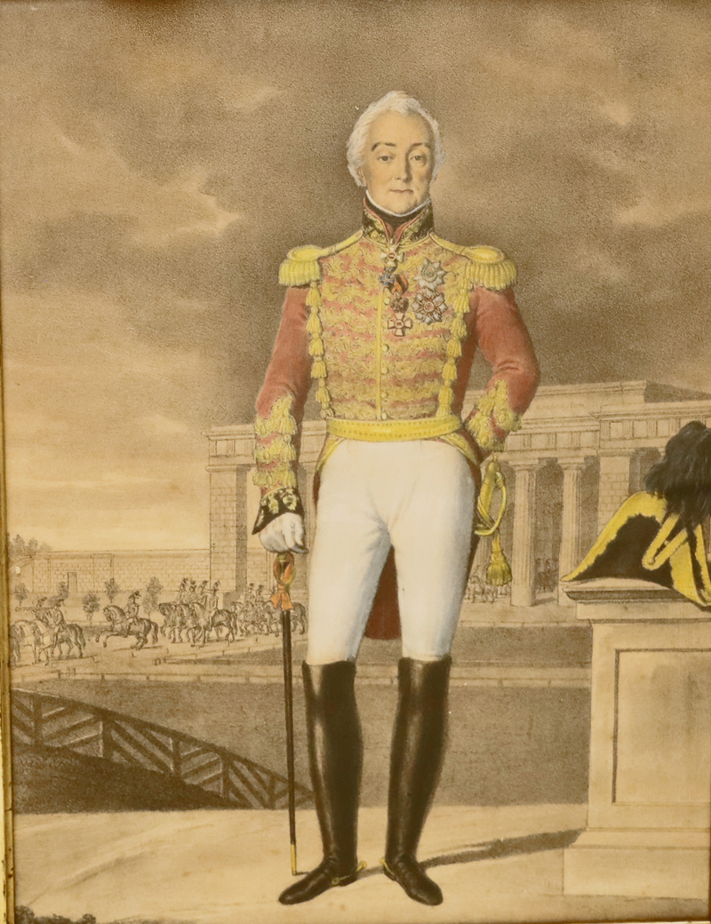 Lithographie Prinz Hohenzollern Josef Lanzedelli