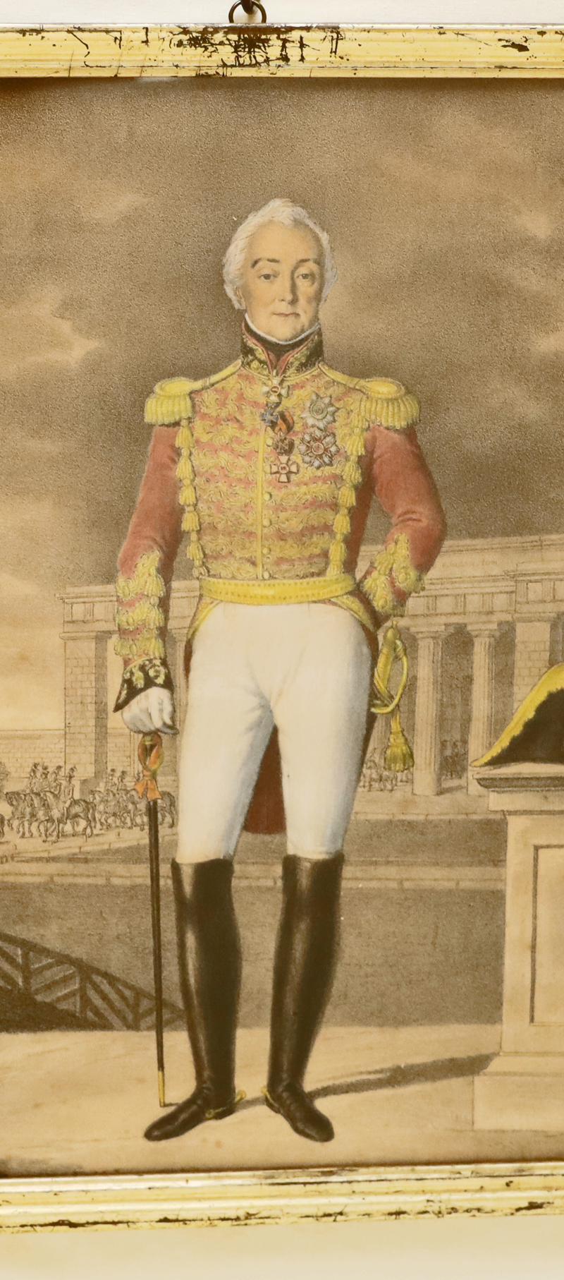 Lithographie Prinz Hohenzollern Josef Lanzedelli