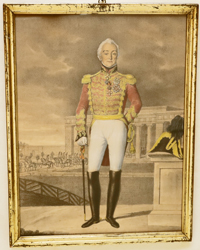Lithographie Prinz Hohenzollern Josef Lanzedelli