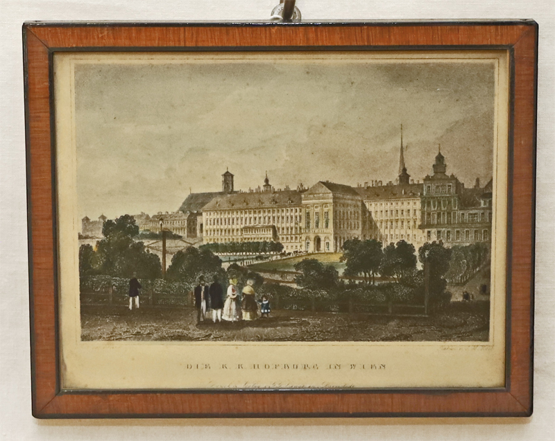 Wiener Hofburg Stahlstich J. M. Kolb 