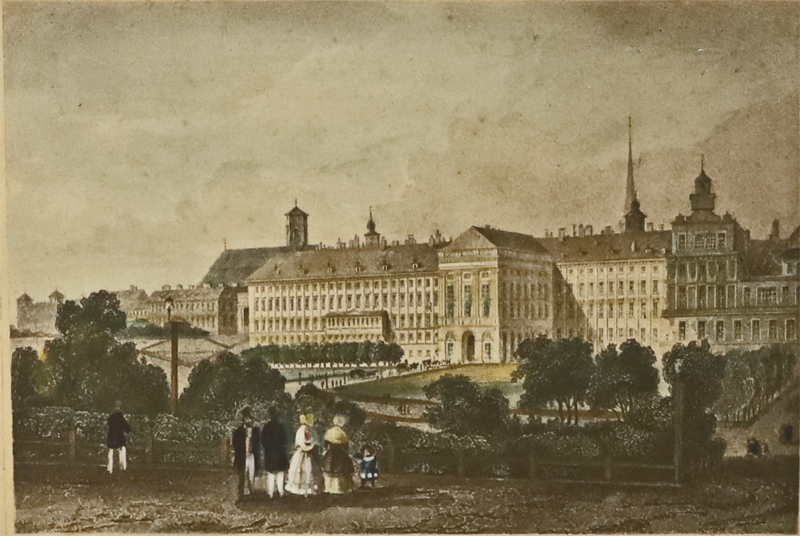 Wiener Hofburg Stahlstich J. M. Kolb 