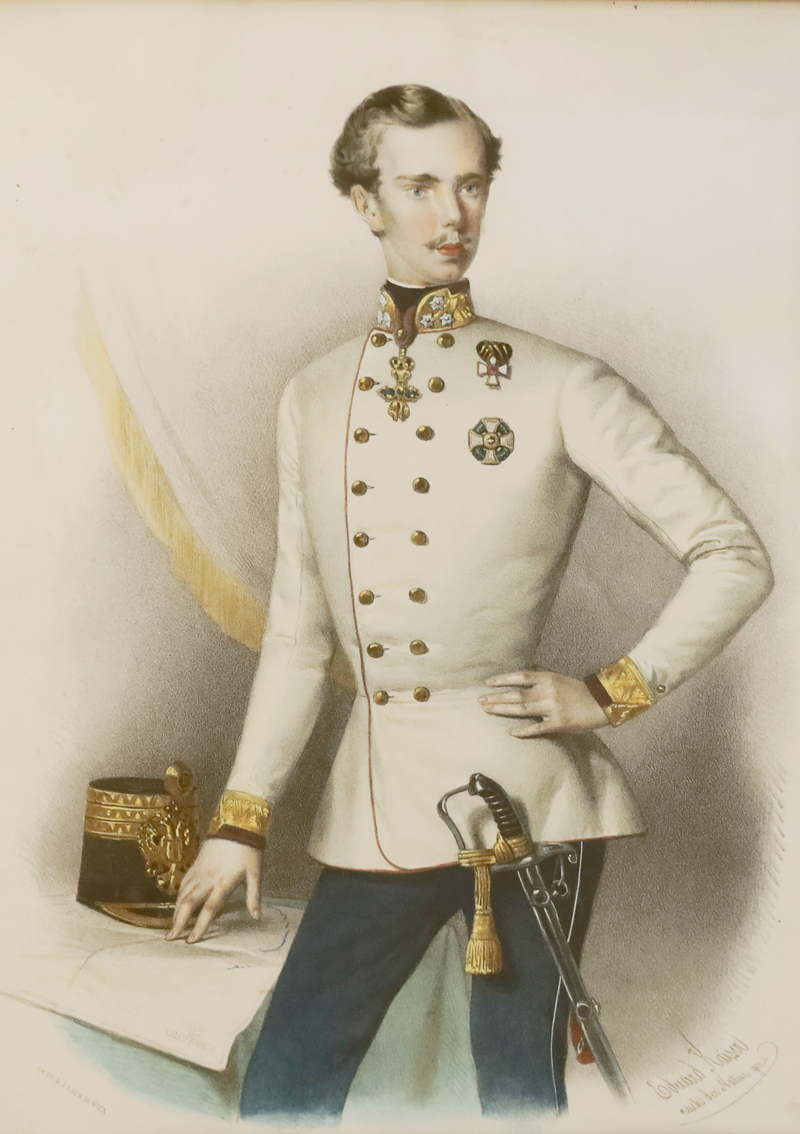 Kaiser Franz Joseph Lithogrphie Eduard Kaiser