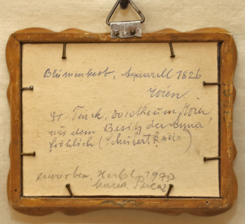 Biedermeier Aquarell Blumenkorb Blumenstrauss Franz Schubert Anna Froehlich