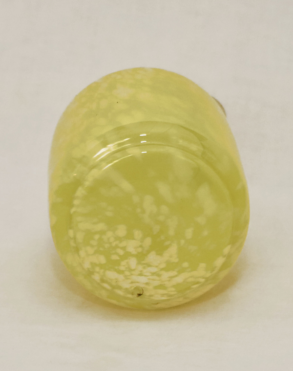 Jugendstil Glasdose Konfektdose Deckeldose Messing