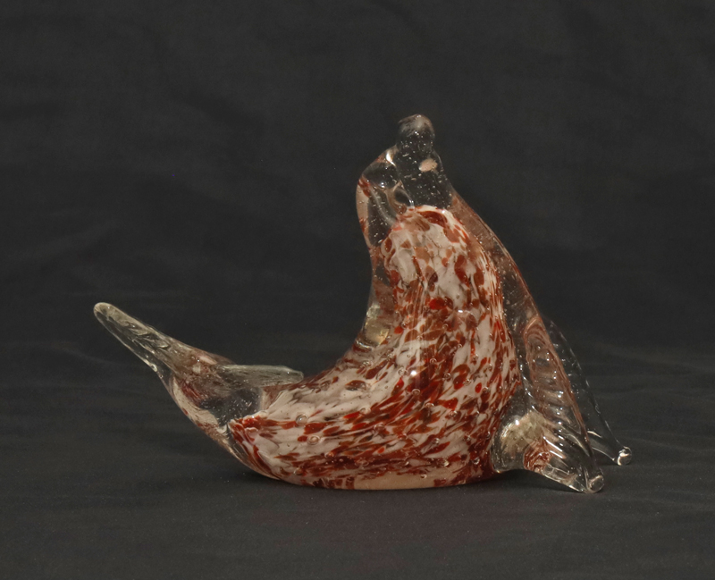 Murano Glasskulptur Robbe Walross Tierfigur