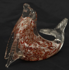 Murano Glasskulptur Robbe Walross Tierfigur