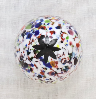 Murano Glasdose Millefiore Eiform