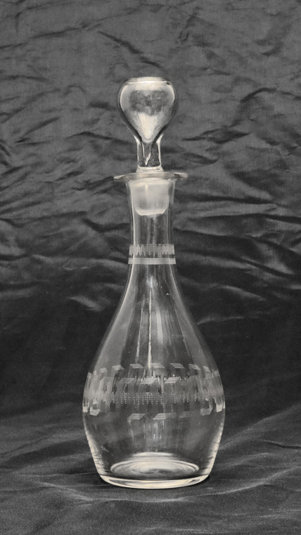 Art Deco Glaskaraffe Dekorschliff