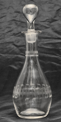 Art Deco Glaskaraffe Dekorschliff
