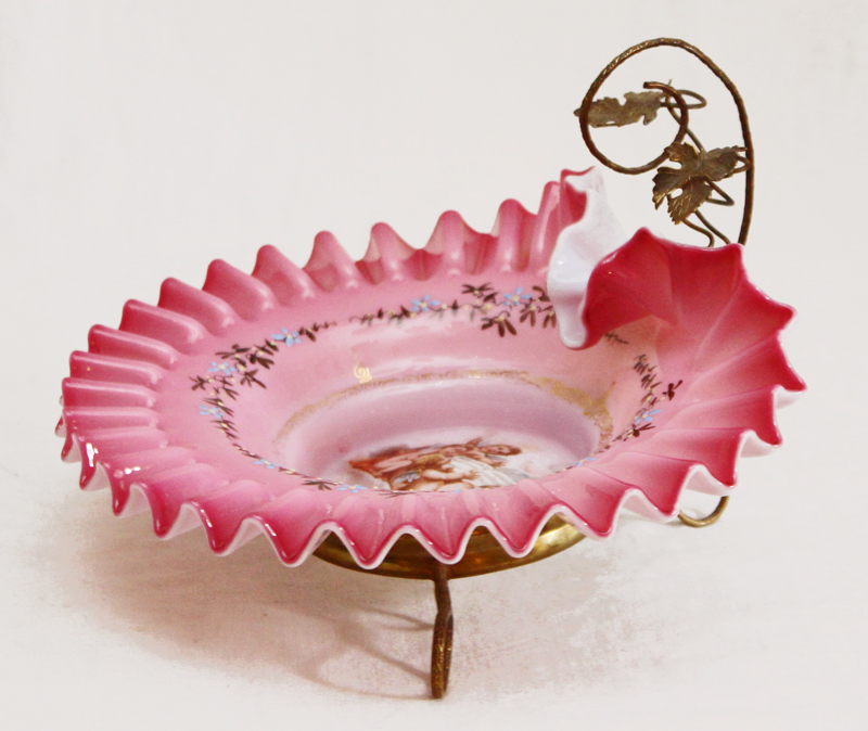 Jugendstil Glasschale Aufwarteschale