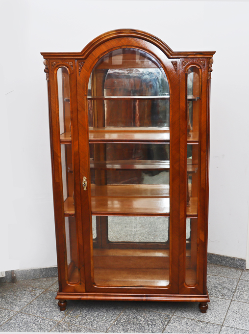 Antike Spaetbiedermeier Vitrine Glasschrank Antiquitäten