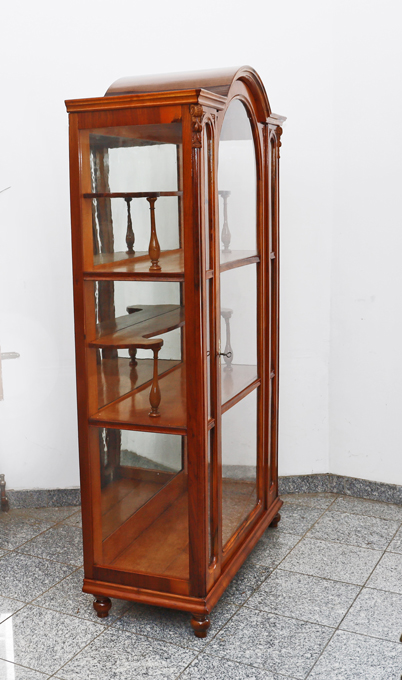 Antike Spaetbiedermeier Vitrine Glasschrank Antiquitäten