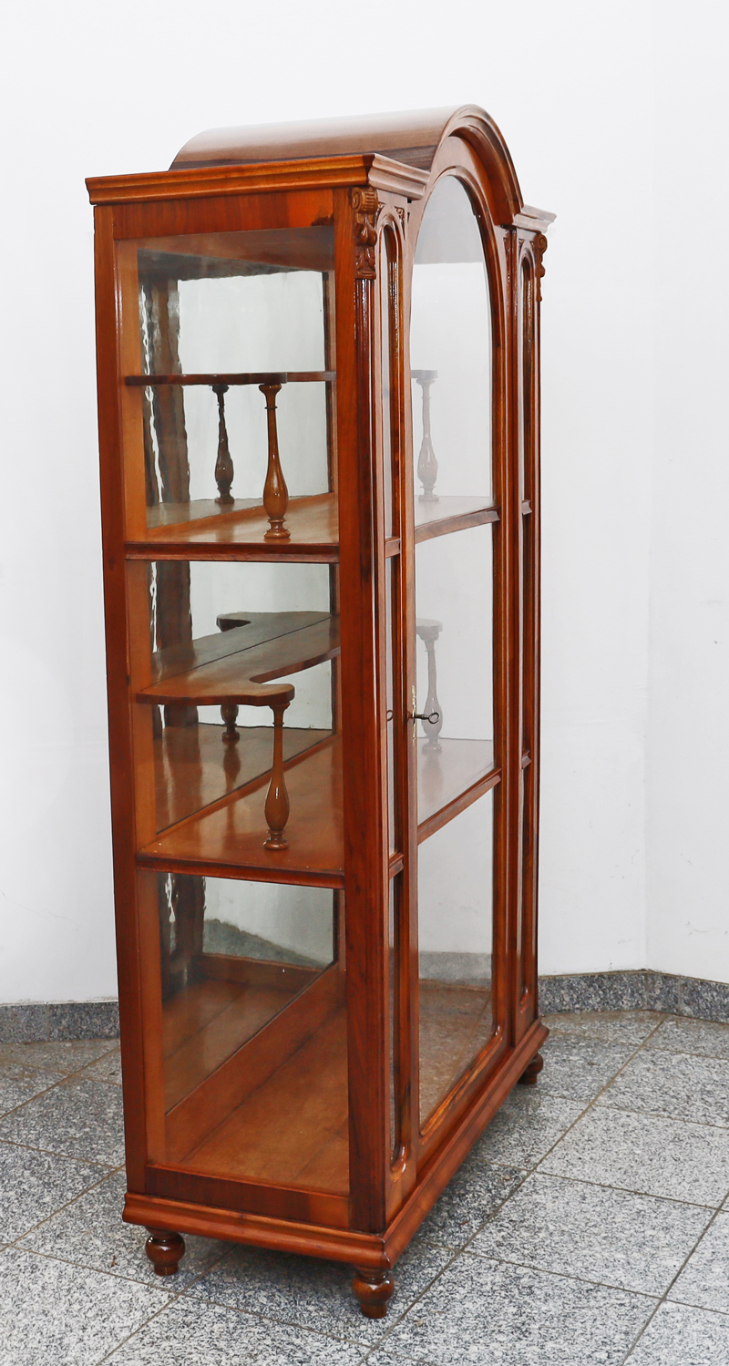 Antike Spaetbiedermeier Vitrine Glasschrank Antiquitäten
