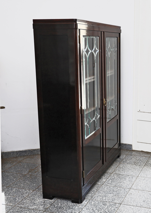 Jugendstil Glasschrank Buecherschrank Palisander