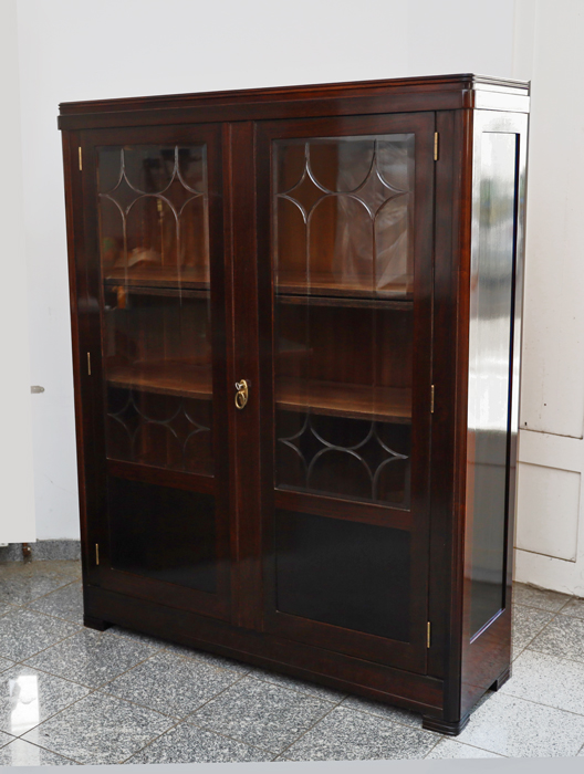 Jugendstil Glasschrank Buecherschrank Palisander