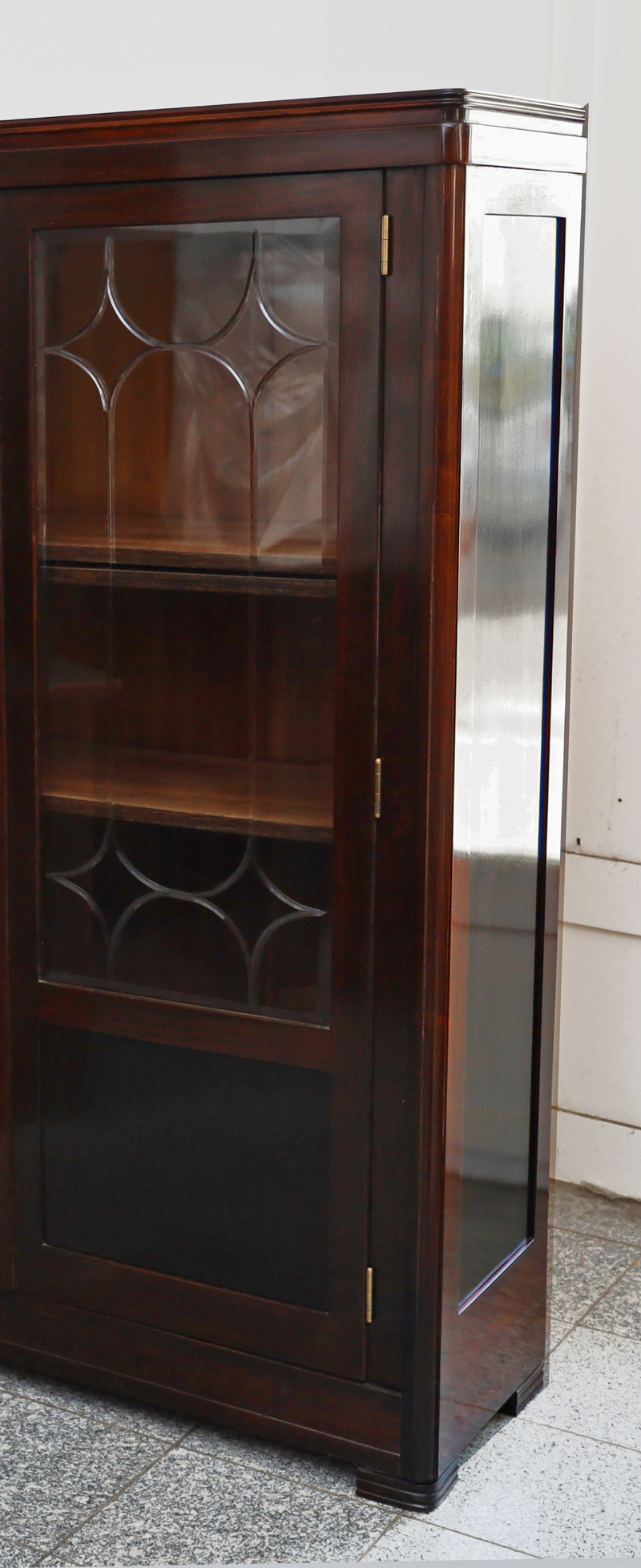 Jugendstil Glasschrank Buecherschrank Palisander