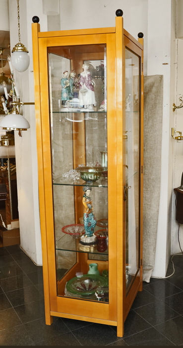 Jugendstil Vitrine Ahorn Glasschrank Moebel