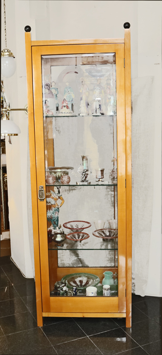 Jugendstil Vitrine Ahorn Glasschrank Moebel