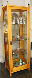 Jugendstil Vitrine Ahorn Glasschrank Moebel