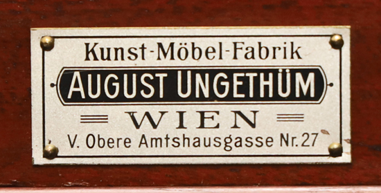 Blechschildchen August Ungethuem 