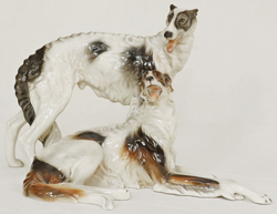 Keramos Wien Tierkeramik Windhunde Hunde Chocholka