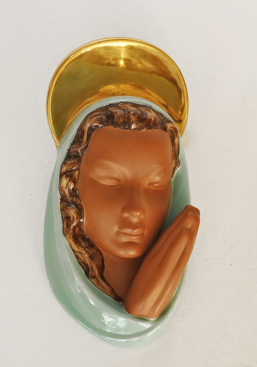 Wandmaske Gmundner Keramik Madonna
