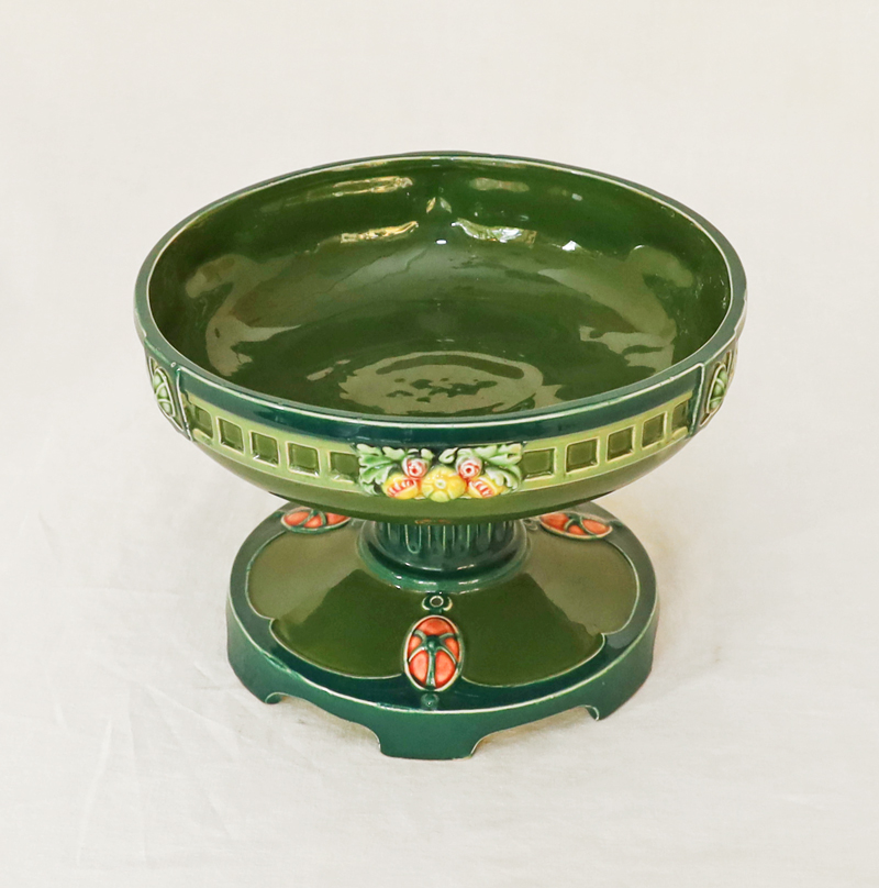 Jugendstil Keramik Aufsatzschale Eichwald Bloch