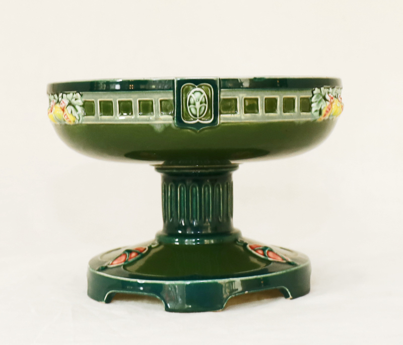 Jugendstil Keramik Aufsatzschale Eichwald Bloch