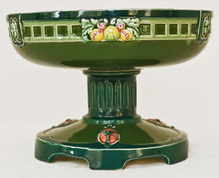 Jugendstil Keramik Aufsatzschale Eichwald Bloch