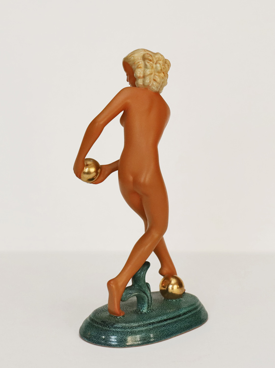Adolf Prischl Damenakt erotische Dame Keramik