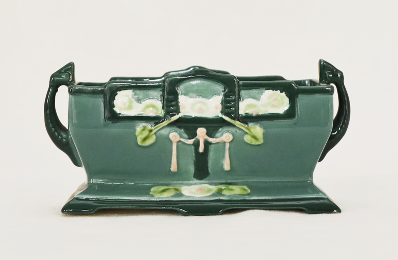 Jugendstil Keramik Jardiniere Eichwald 
