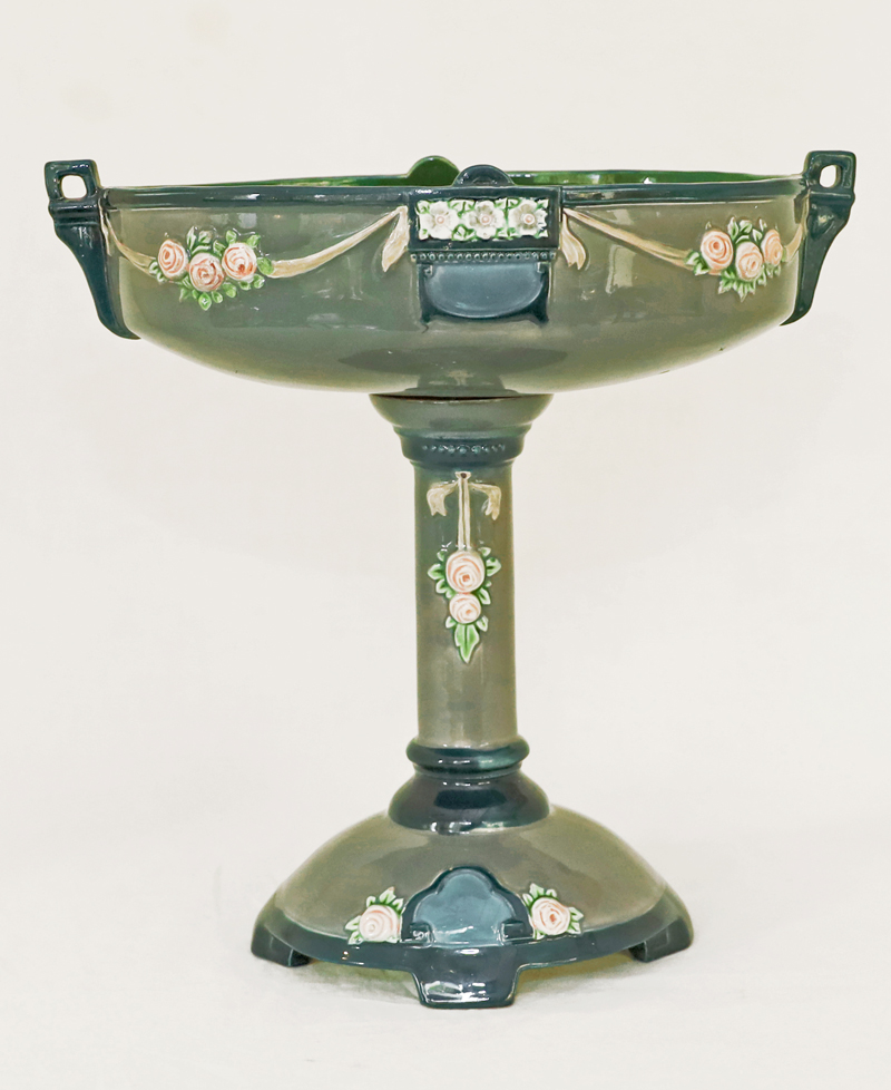 Jugendstil Keramik Tafelaufsatz Eichwald