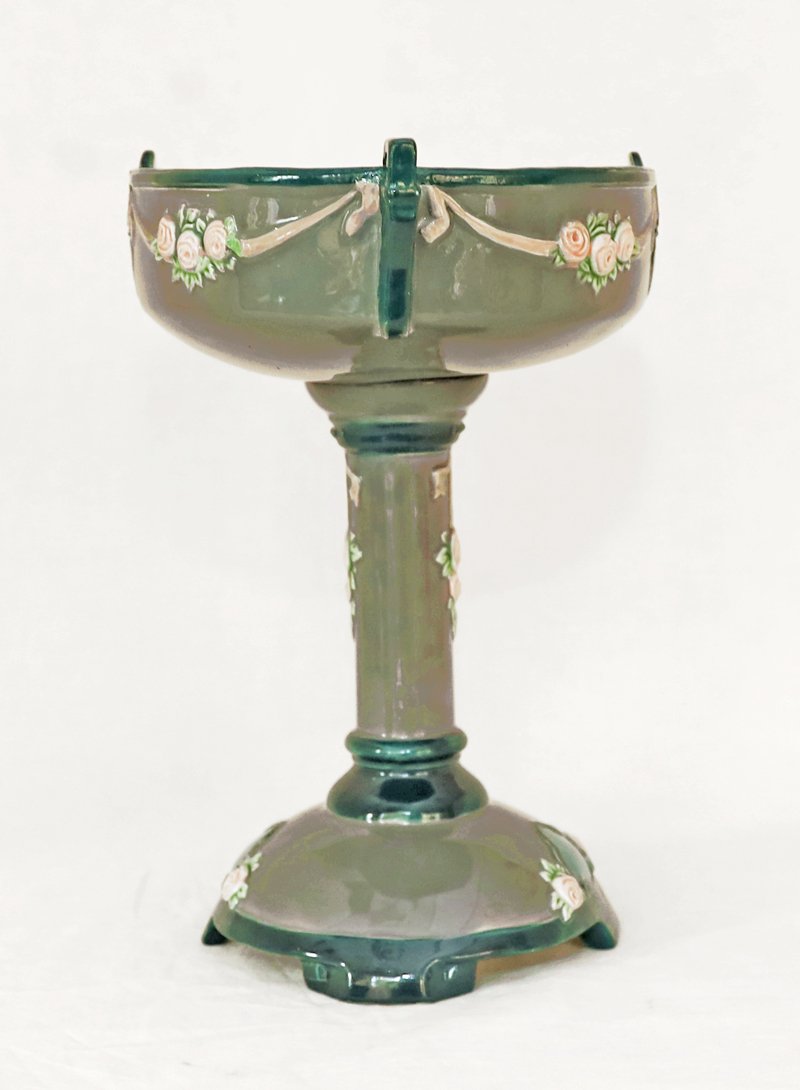 Jugendstil Keramik Tafelaufsatz Eichwald