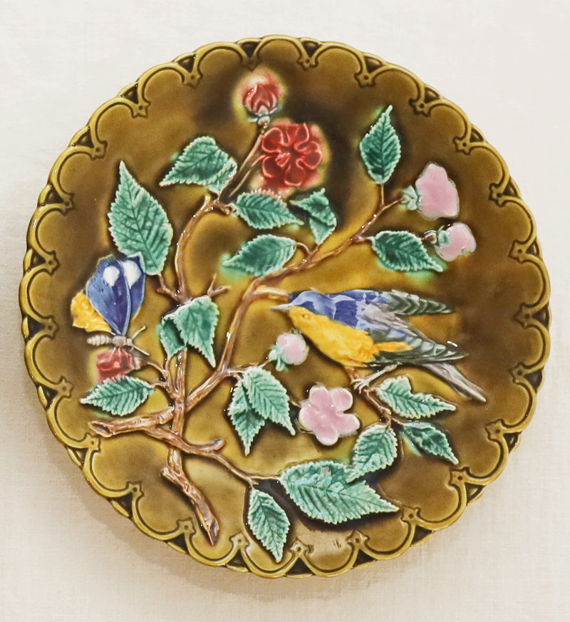 Jugendstil Keramik Eichwald Teller