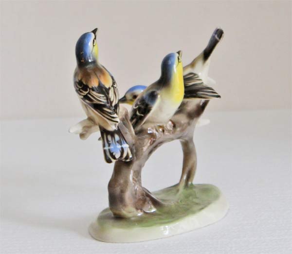 Keramos Tierkeramik Warblers Keramik Vogelgruppe Wiener Kunstkeramik