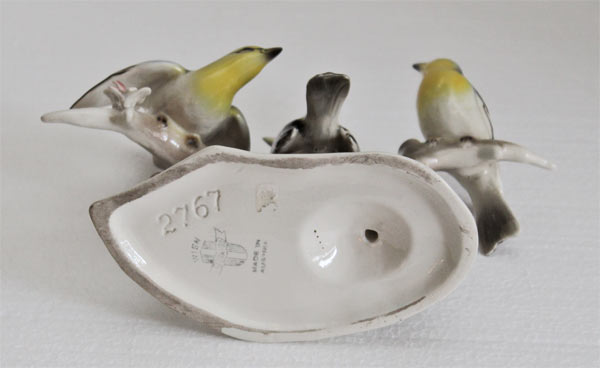Keramos Tierkeramik Warblers Keramik Vogelgruppe Wiener Kunstkeramik