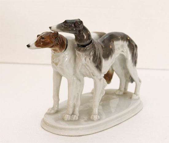 Keramikgruppe Windhunde Ens Tierkeramik Keramik Hunde Porzellan