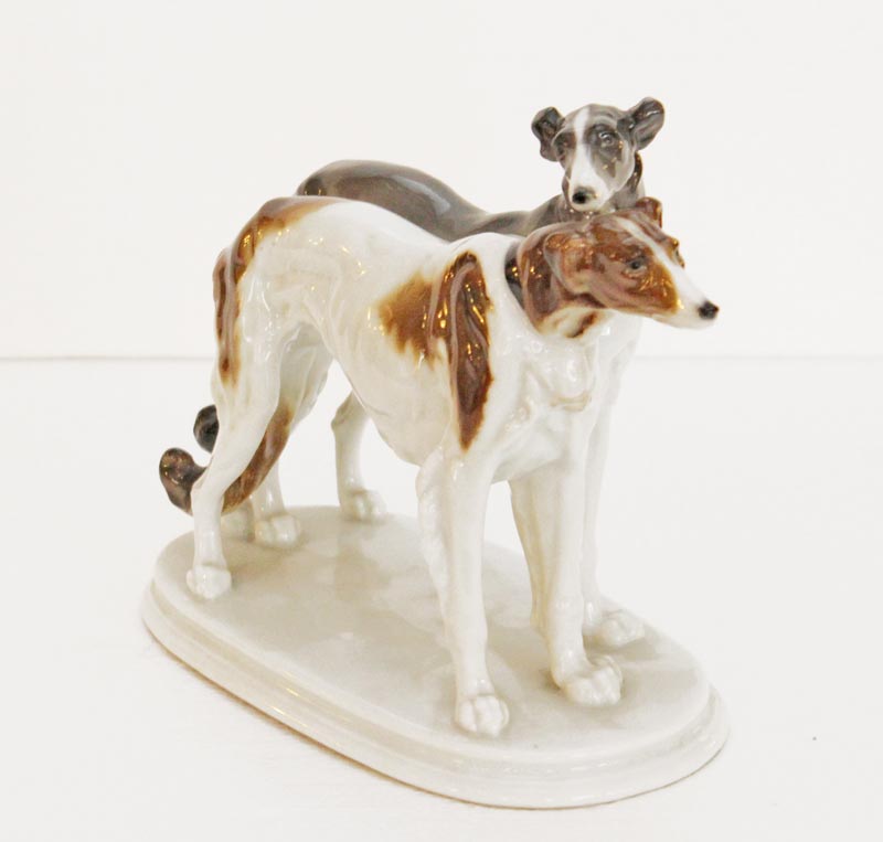 Porzellangruppe Windhunde Karl Ens