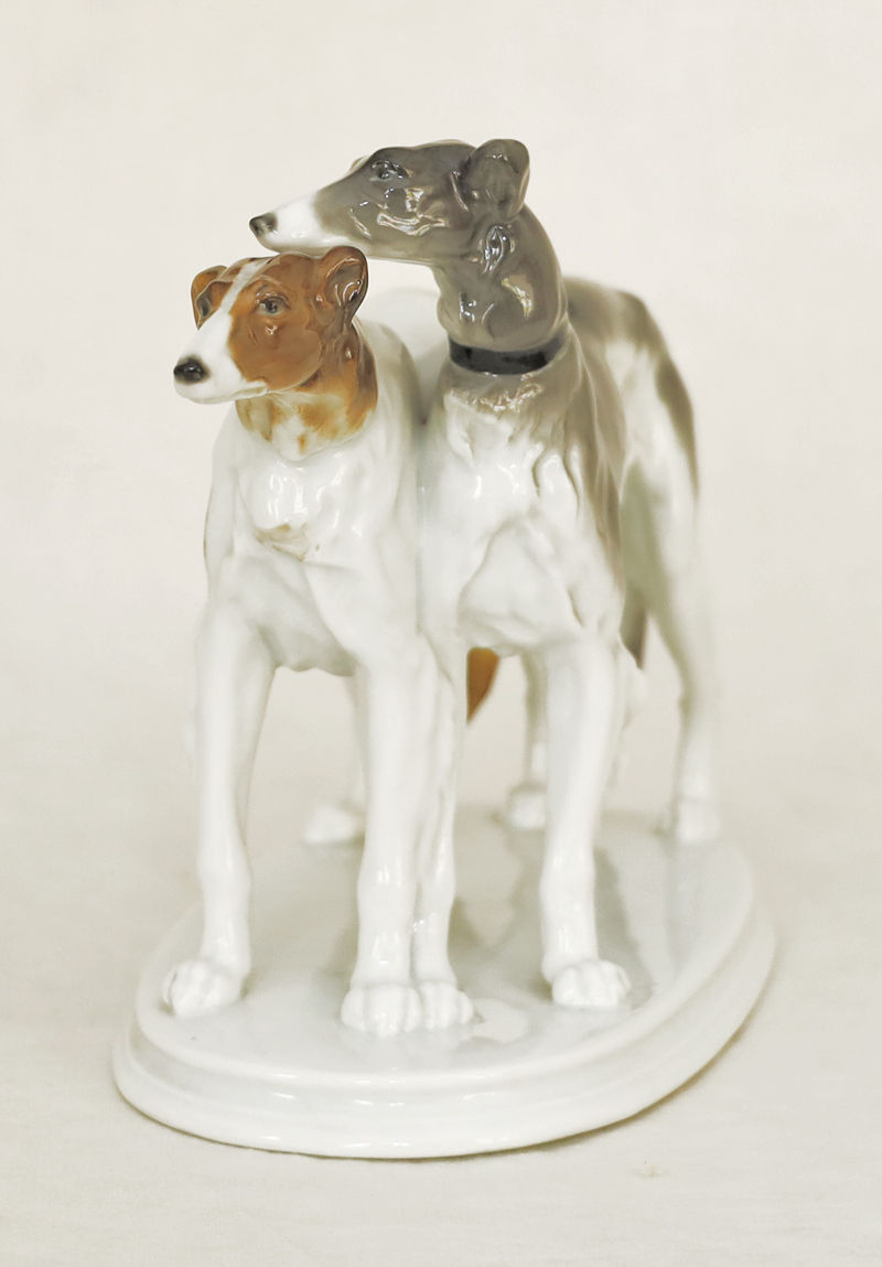 Porzellangruppe Windhunde Karl Ens