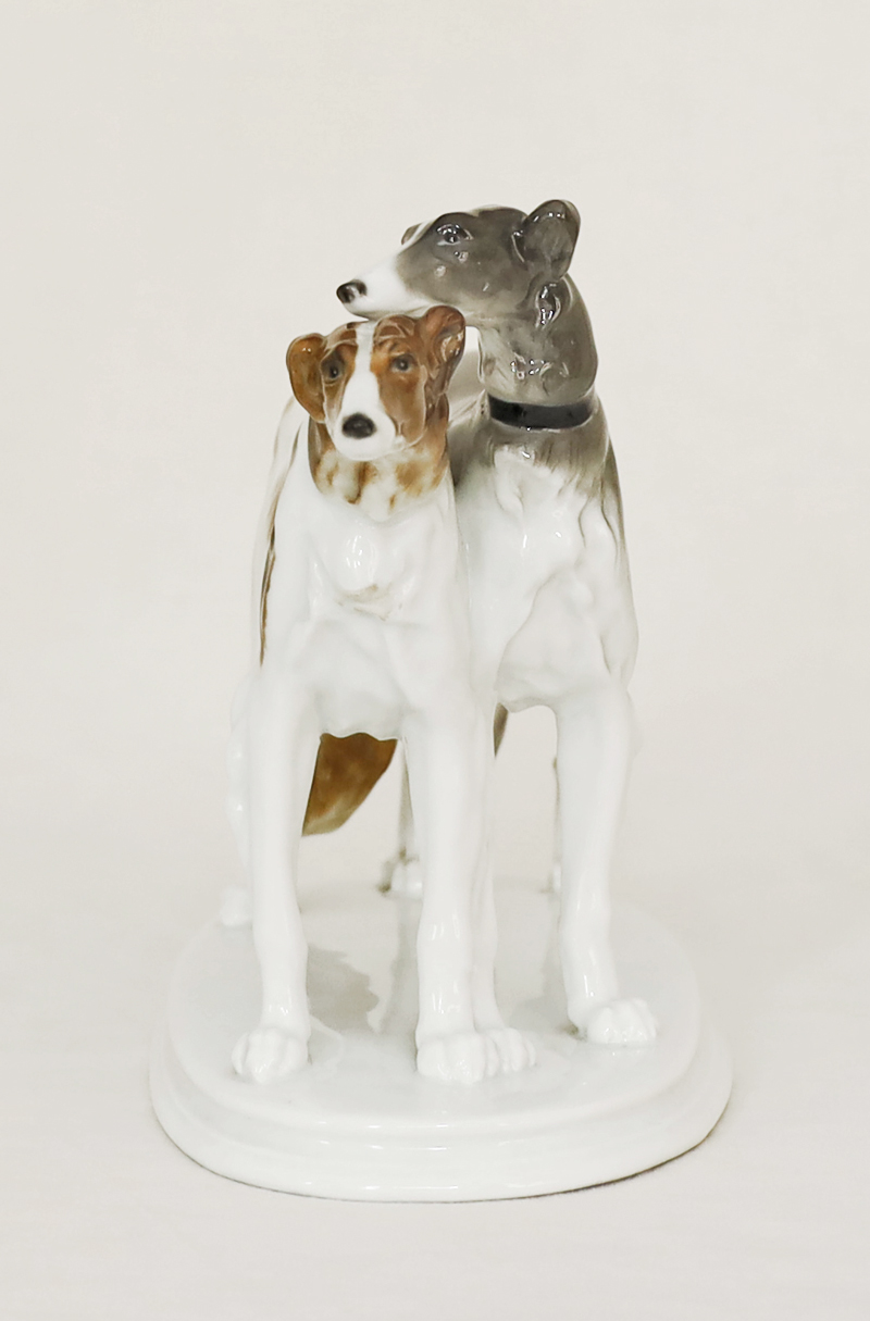 Porzellangruppe Windhunde Karl Ens