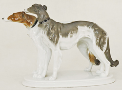 Porzellangruppe Windhunde Karl Ens