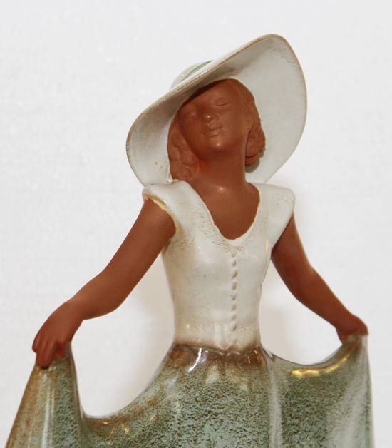 Goldscheider Keramik Figur elegante Dame