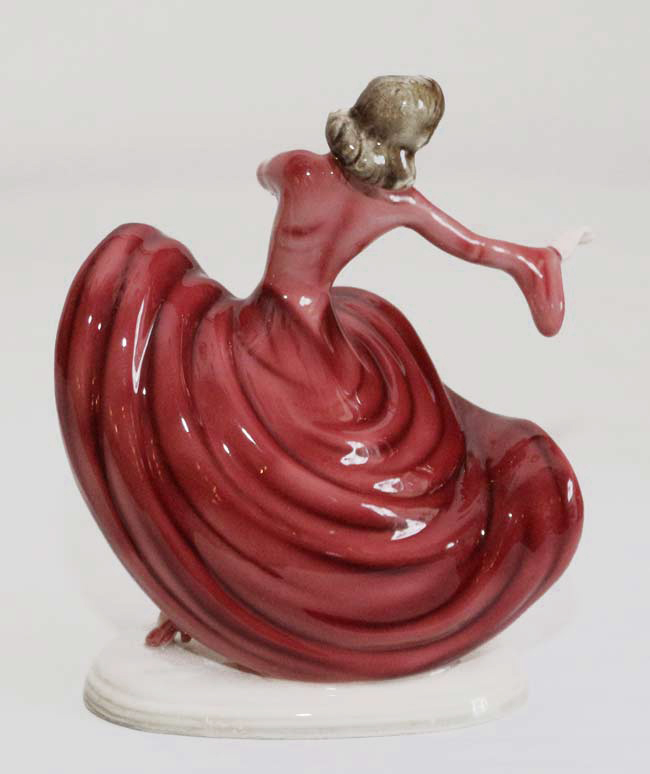 Keramos Wien Figur Taenzerin Keramik Dakon