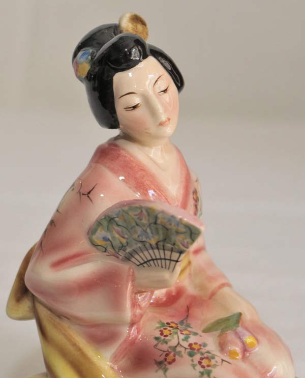 Keramos Figur Japanerin Asiatin Podany Keramik