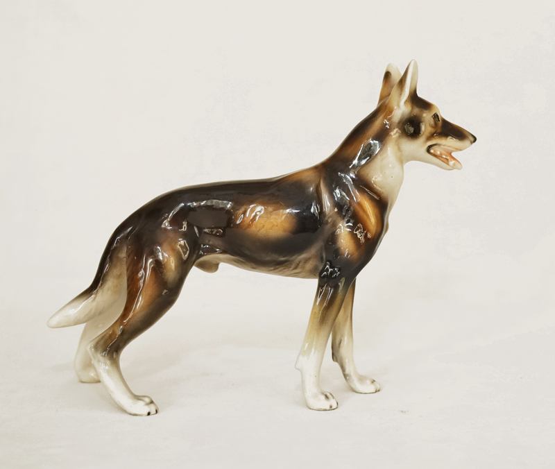 Keramos Tierkeramik Wolfshund Schaeferhund Eisenbeisser