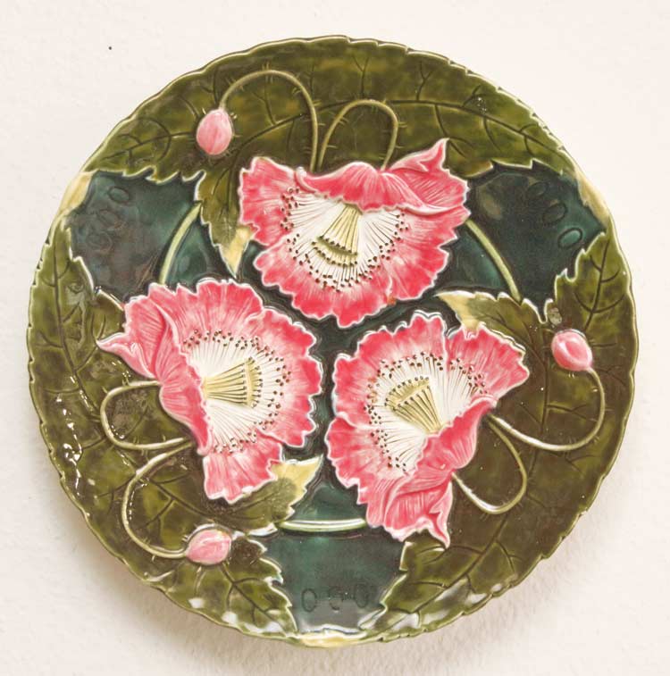 Schuetz Cilli Wandteller Keramik Zierteller Mohnblumen