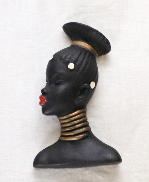 Afrikanerin Keramik Wandbueste