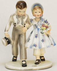 Goldscheider Brautpaar Keramik Figurengruppe 