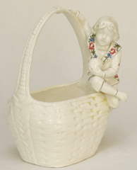 Jugendstil Keramik Korb